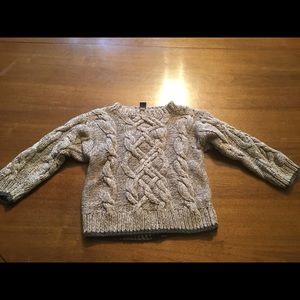BABY GAP Grey Cable Knit Sweater Size Toddler 3